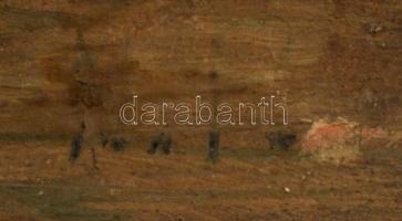 Olvashatatlan jelzéssel: Vitorlások. Olaj, fatábla, 16,5×24,5 cm