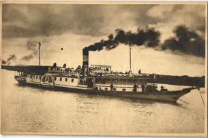 ZSÓIFA Szabadság/1914 típusú gőzüzemű oldalkerekes személyhajó / Passenger steamship of the Royal Hungarian River and Sea Navigation Cy may be charted for Danube trips