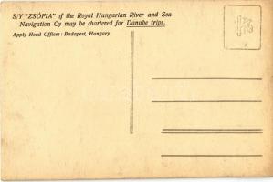 "ZSÓIFA" Szabadság/1914 típusú gőzüzemű oldalkerekes személyhajó / Passenger steamship of ...