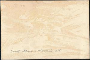 Overall dolgozók a reklámautó előtt, fotó, hátulján feliratozva, 15,5×23 cm