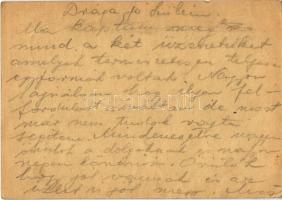 1942 Pfeifer György zsidó I/3. KMSZ (közérdekű munkaszolgálatos) levele édesapjának Pfeifer Lajosnak...