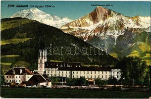1913 Admont, Stift, Pyrgas, Scheiblingstein / monastery, mountains (worn corners)