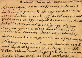 1943 Schvarcz Adolf zsidó KMSZ (közérdekű munkaszolgálatos) levele Turzó István úrnak a munkatáborbó...