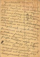 1943 Schvarcz Adolf zsidó KMSZ (közérdekű munkaszolgálatos) levele Turzó István fodrász mester úrnak...