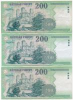 2004-2007. 200Ft (5x) mind különféle évjárat illetve betűjel T:III