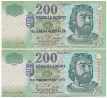 2004-2007. 200Ft (5x) mind különféle évjárat illetve betűjel T:III