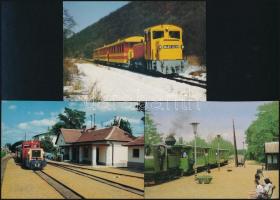 7 db MODERN magyar keskeny nyomtávú vasút motívumlap; erdei és kisvasutak / 7 modern Hungarian narro...