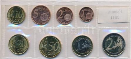 Észtország 2011. 1c-2E (8xklf) érme szett T:1- Estonia 2011. 1 Cent - 2 Euro (8xdiff) coin set C:AU