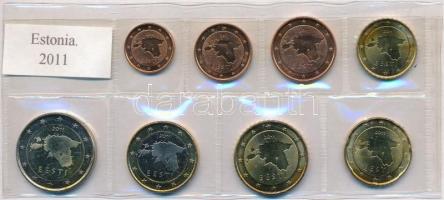 Észtország 2011. 1c-2E (8xklf) érme szett T:1-
Estonia 2011. 1 Cent - 2 Euro (8xdiff) coin set C:AU