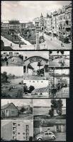51 db MODERN magyar fekete-fehér városképes lap / 51 modern black and white Hungarian town-view postcards