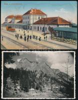 9 db RÉGI történelmi magyar városképes lap a Magyar Királyság területéről: Arad, Szomolnok, Újvidék,...