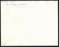 Szabó Tibor: "Az ördög szekere", fotónagyítás, hátulján feliratozva, 16,5×20,5 cm