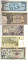 30db-os vegyes külföldi bankjegy tétel, közte Jugoszlávia, Kambodzsa, Szovjetunió T:III,III- 30pcs of various banknotes, including Yugoslavia, Cambodia, Soviet Union C:F,VG