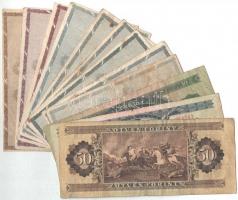 1946. 9db adópengő + 1969. 10Ft + 1980. 20Ft + 1986. 50Ft T:III,III-