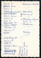 cca 1950 ÁVH-sok(?) csoportképe, fotó, hátulján feliratozva, 8×11,5 cm