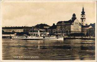 Linz a. D., Landungsplatz / dock, ship (EK)