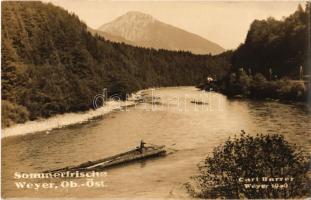 Weyer, Oberösterreich, Sommerfrische / river, raft, photo