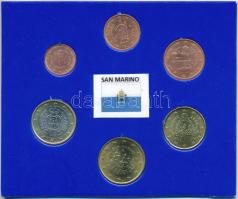 San Marino 2006-2009. 1c-1E (6xklf) T:1-
San Marino 2006-2009. 1 Cent - 1 Euro (6xdiff) C:AU