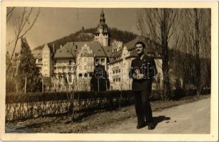 1937 Lillafüred, szálloda a háttérben. photo