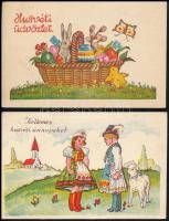 20 db RÉGI motívumlap: üdvözlő és művész / 20 pre-1945 motive postcards: greeting, art