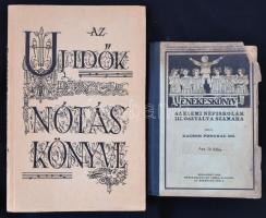 Az Új Idők nótás könyve. Bp.,1933, Új Idők. Kiadói papírkötésben, felvágatlan lapokkal, jó állapotban.+Dr. Kacsoh Pongrác: Énekeskönyv az elemi népiskolák III. osztálya számára. Bp.,1912, Rózsavölgyi, (Békéscsaba, Tevan Adolf-ny.) Sérült félvászon-kötésben.