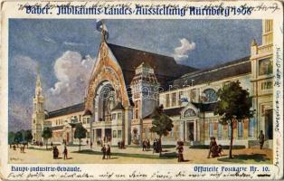 1906 Nürnberg, Nuremberg; Bayer. Jubilaums Landes Ausstellung, Haupt Industrie Gebäude. offizielle Postkarte Nr. 10. / Bavarian Jubilee National Exhibition, main building (EK)