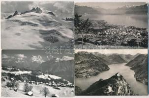 100 db MODERN svájci városképes lap / 100 modern Swiss town-view postcards