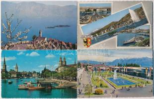 100 db MODERN svájci városképes lap / 100 modern Swiss town-view postcards