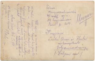 1943 Hortobágy, vadászat, hátoldalon feliratozott fotó, 9,5×14,5 cm