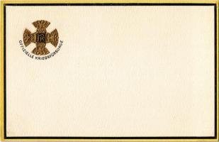 Offizielle Kriegsfürsorge. Offizielle Karte für Rotes Kreuz Kriegsfürsorgeamt Kriegshilfsbüro No. 49. / WWI K.u.K. (Austro-Hungarian) military art postcard. Emb