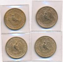 1946-1950. 10f tombak (2xklf) + 1948. 10f tombak (2x) T:1-,2 patina