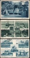 5 db RÉGI magyar városképes lap a Balaton környékéről / 5 pre-1945 Hungarian town-view postcards from lake Balaton and its surrondigns