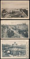 23 db RÉGI külföldi városképes lap, vegyes minőségben / 23 pre-1945 European town-view postcards in mixed quality