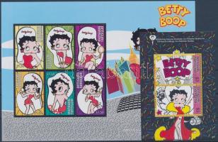 Betty Boop rajzfilmfigura (kutya) kisív + blokk, Cartoons, Dogs, Mint never hinged