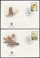 WWF Monkies set FDC WWF majmok sor FDC