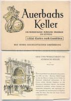 Auerbachs Keller im Messehaus Mädler-Passage zu Leipzig. 5 Bild-Karten nach Gemälden. / 5 db modern NDK Faust művészlap, Auerbach pince. saját tokjában / 5 modern DDR art postcards of Faust, in its own case