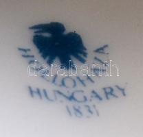 Hollóházi gyűszű pár, kézzel festett, jelzett, apró kopásokkal, m: 2,5 cm