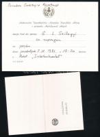 cca 1940-1981 Vegyes konzuli papírok (állampolgársági igazolás, köszönőkártyák, stb.), 7 db