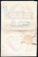 1943 Nyíregyháza, közjegyzői okirat eredeti másolata, 5p