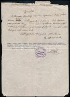 1948 Szőlősgyörök, Közjegyző által hitelesített igazolás arról, hogy adott személy nem volt fasiszta szervezet tagja
