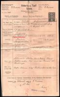 1938 Német nyelvű születési anyakönyvi kivonat