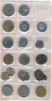 ~72db-os éremgyűjtemény műanyag tokban, közte 1937. 1P Ag + 2018. 50Ft Ag + Szlovákia 1993. 2Sk + 5S...
