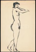 Jelzés nélkül: 2 db akt, tus, papír, hátuljukon feliratozva (Z. Gács), 30×20 cm