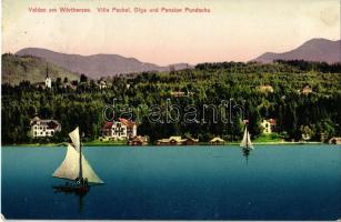 Velden am Wörthersee, Villa Pechel, Olga und Pension Pundschu / villas, guesthouse, lake, sailboats