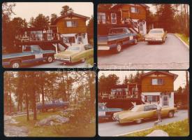 cca 1960-1970 Régi amerikai autók, 21 db színes fotó, egy részük hátulján feliratozva, 9×12,5 cm