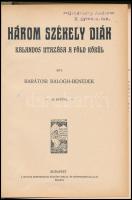 Baráthosi Balogh Benedek: Három székely diák kalandos utazása a föld körül. Bp.,é.n.,Magyar Keresked...