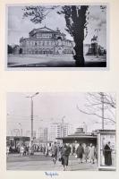 cca 1945 Drezdai emlék: album számos újságkivágással, reklámmal, fotóval, fotólappal, feliratozva, é...