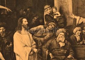 Munkácsy Mihály (1844-1900): Krisztus Pilátus előtt. "Keleti Gusztáv barátomnak Munkácsy Mihály...