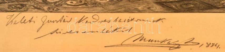 Munkácsy Mihály (1844-1900): Krisztus Pilátus előtt. "Keleti Gusztáv barátomnak Munkácsy Mihály...