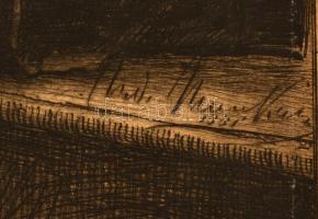 Munkácsy Mihály (1844-1900): Krisztus Pilátus előtt. "Keleti Gusztáv barátomnak Munkácsy Mihály...